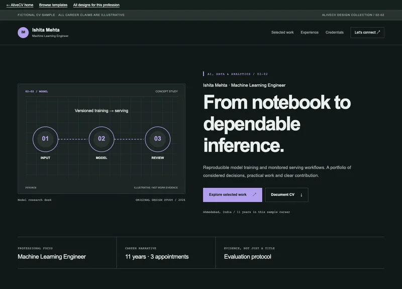 Machine Learning Engineer web portfolio