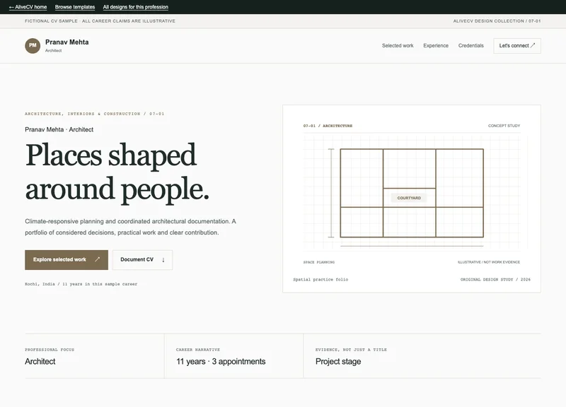 Architect web portfolio