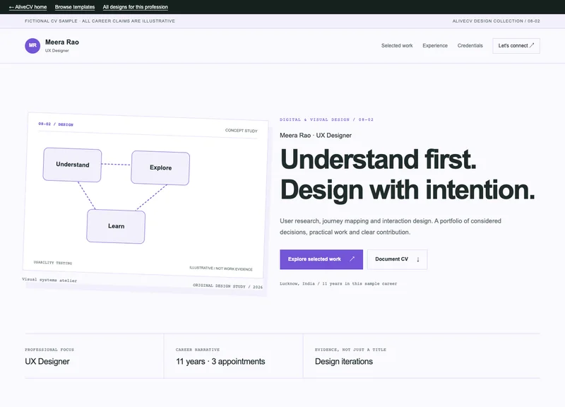 UX Designer web portfolio