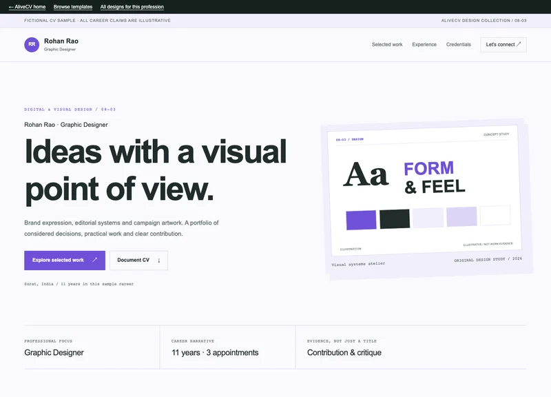 Graphic Designer web portfolio