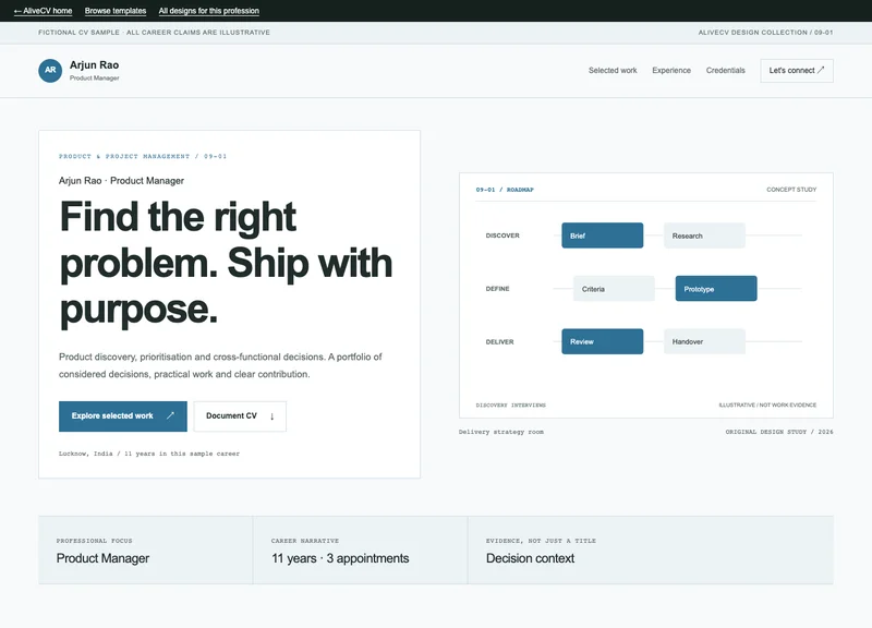 Product Manager web portfolio