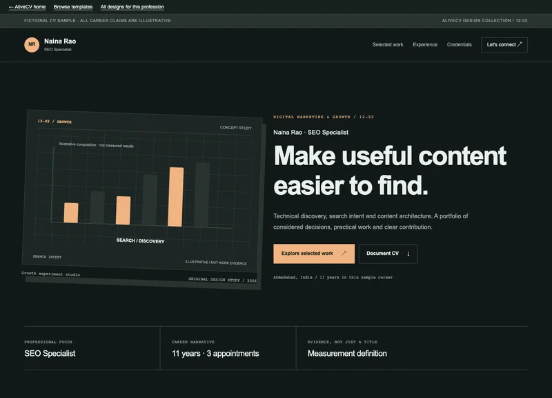 SEO Specialist web portfolio