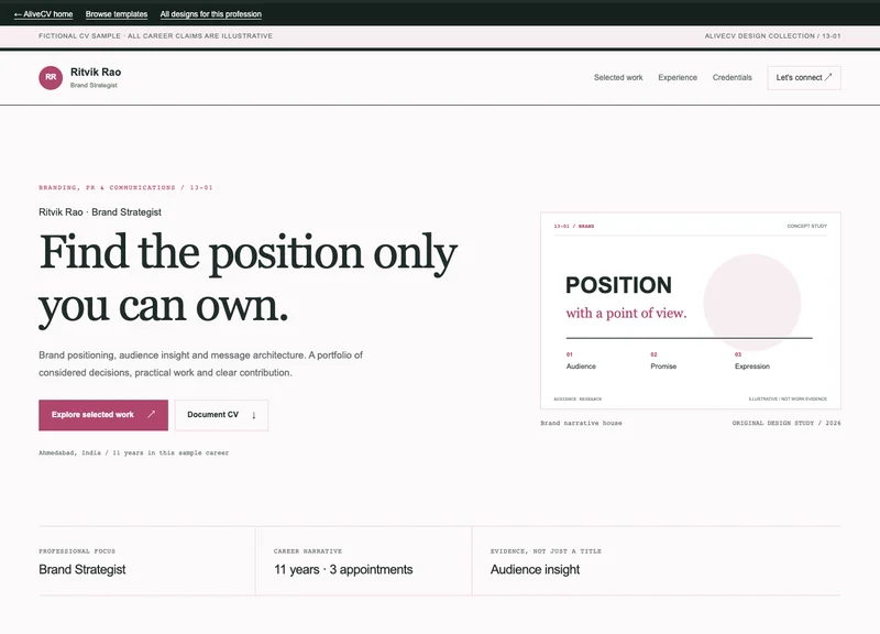 Brand Strategist web portfolio