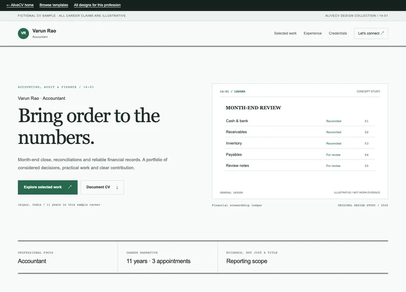 Accountant web portfolio