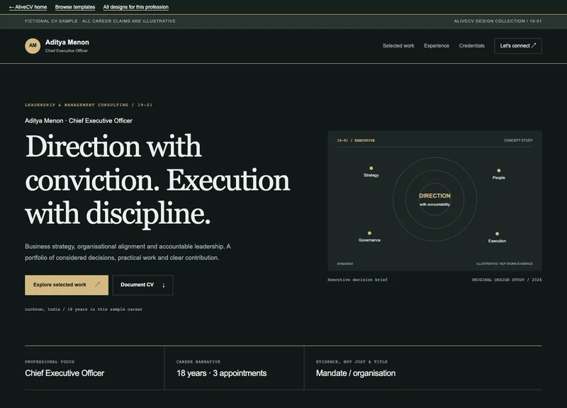 Chief Executive Officer web portfolio