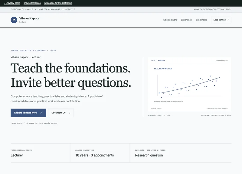Lecturer web portfolio