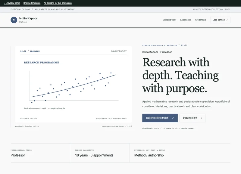 Professor web portfolio