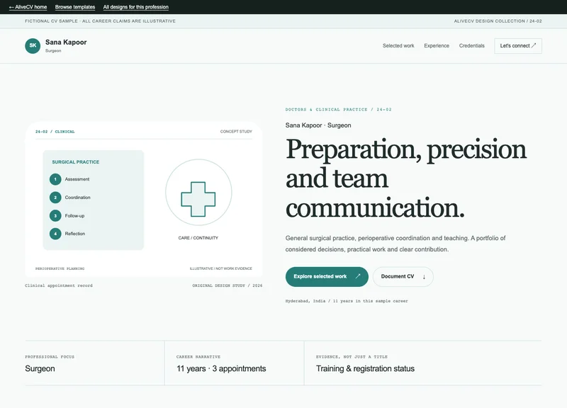 Surgeon web portfolio