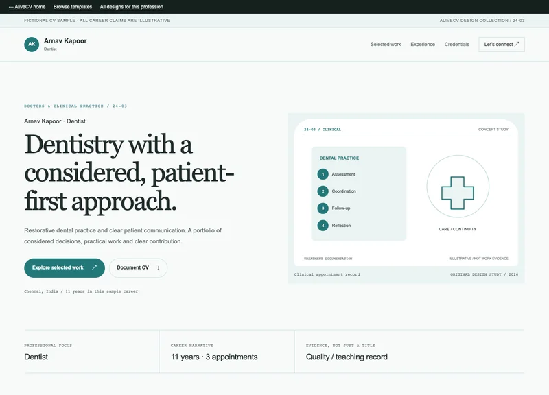 Dentist web portfolio