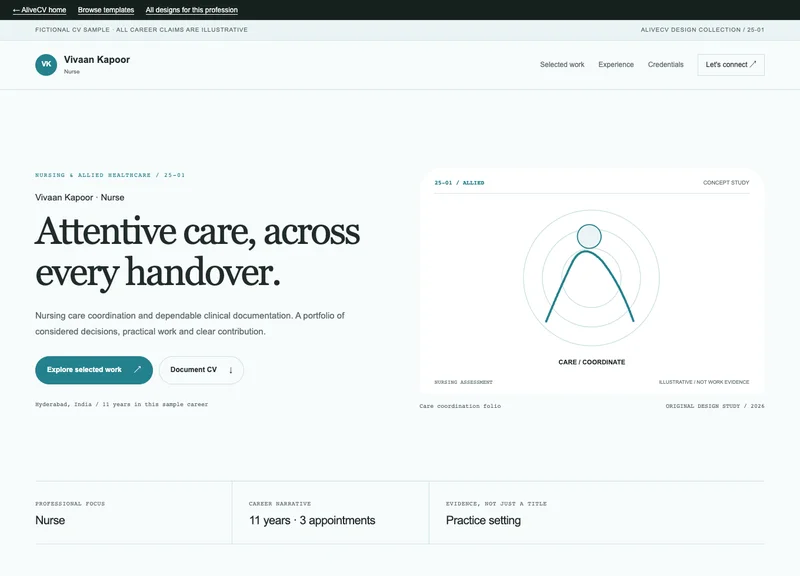 Nurse web portfolio
