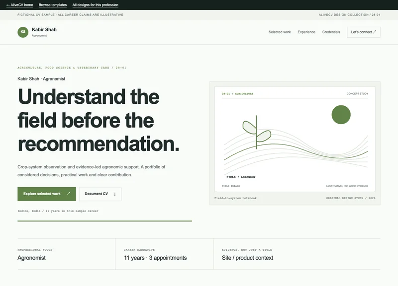 Agronomist web portfolio