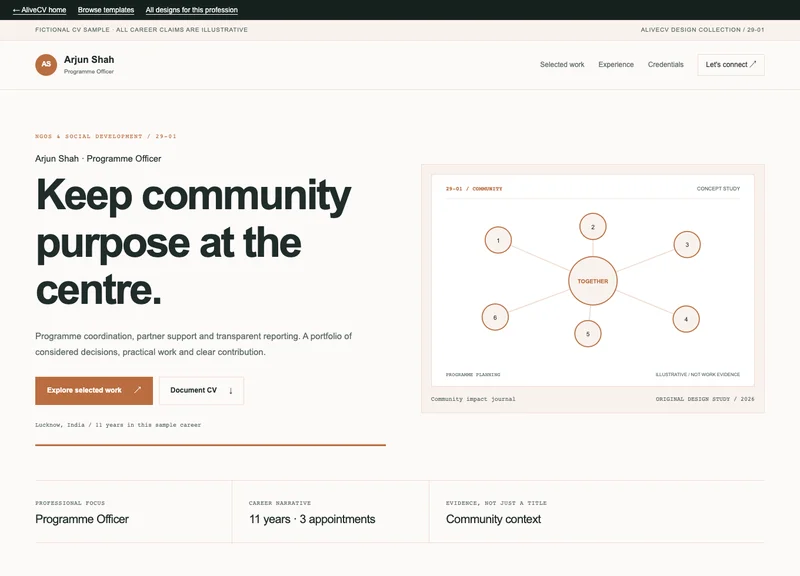 Programme Officer web portfolio