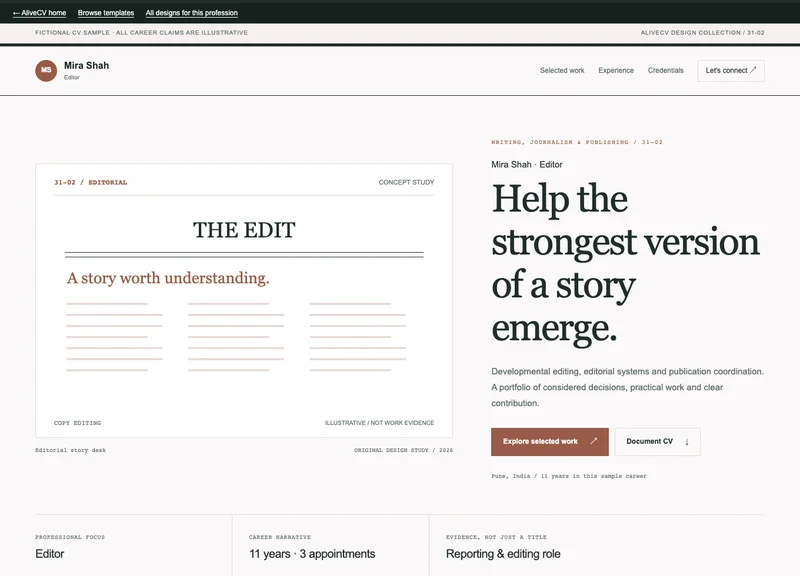 Editor web portfolio