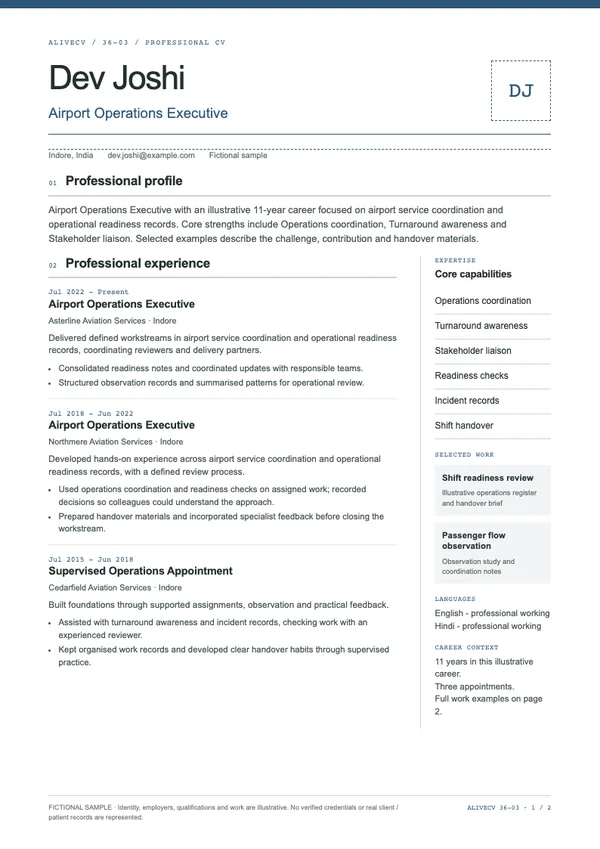 Airport Operations Executive document first page