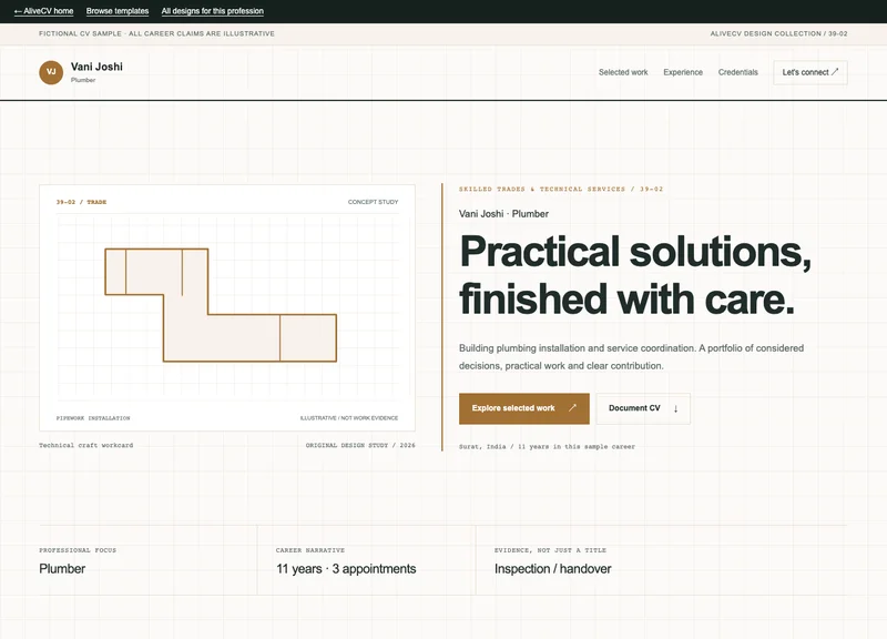 Plumber web portfolio