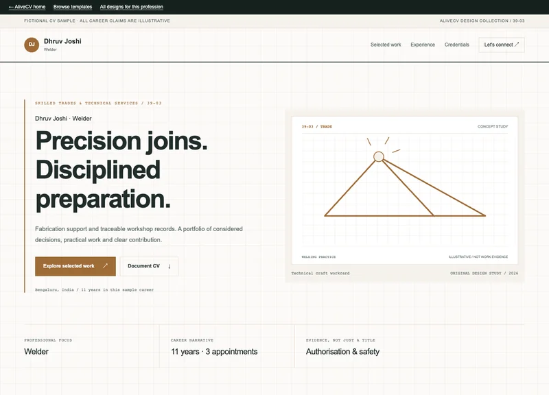 Welder web portfolio
